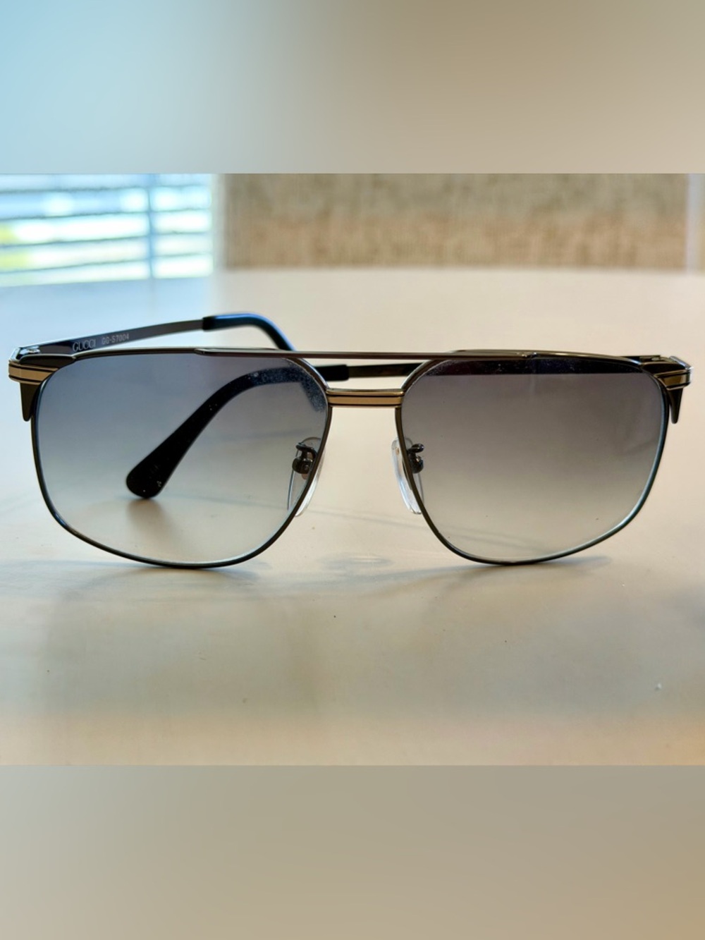 Authentic GUCCI Black/ silver Aviators - Picture 6 of 16